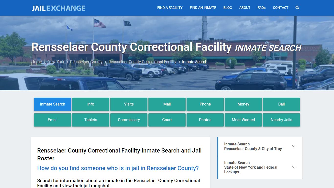 Rensselaer County Correctional Facility Inmate Search - Jail Exchange