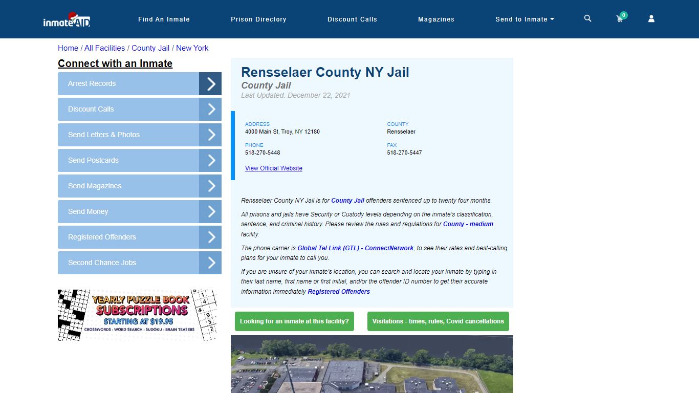 Rensselaer County NY Jail - Inmate Locator - Troy, NY